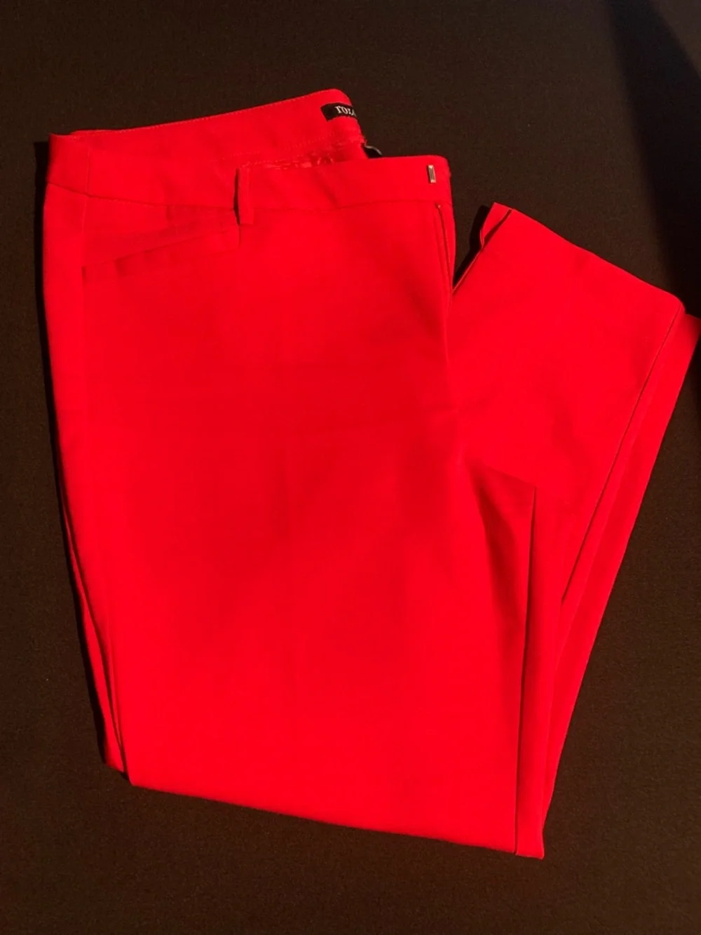 Roz & Ali Bright Red Pants - Picture 1 of 14